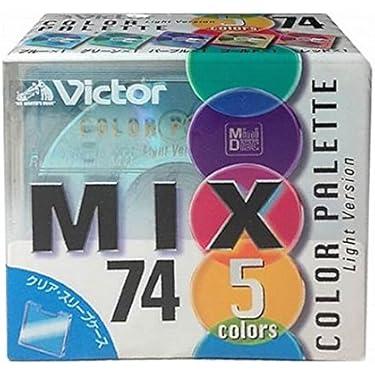 Amazon | Victor 音楽用MD(ミニディスク) COLOR PALETTE 74分 5枚 5MD