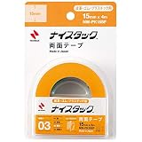 ニチバン 両面テープ ナイスタック (皮革・ゴム・プラスチック) 15mm×4m NW-PK15SF