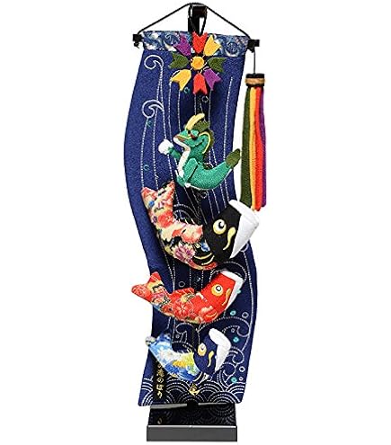 つるし鯉のぼり桃太郎柄　新品未開封 鯉のぼり 吊るし飾り 5色 桜 桃太郎 台セット : ライフスタイル