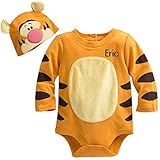 Disney ディズニー くまのプーさん Winnie-the-Pooh オーガニックコットンティガーなりきりボディースーツxベビーハット2点セット (3-6months) [並行輸入品]