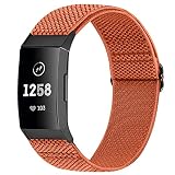 コンパチブル Fitbit Charge 4 / Fitbit Charge 3 / Charge 3 SE ナイロン弾性スポーツバンド交換用ストレッチバンド ストラップ