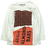 《春秋対応》 ALMOND BAR(アーモンドバー) 天竺英字ロゴ長袖Tシャツ 110cm/IV NO.AH-73302