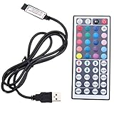 ILS - 44 Key USB Remote Controller for 5V 5050 RGB LED Strip Light TV piece Back