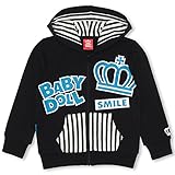BABYDOLL（ベビードール） ストライプ切替ジップパーカー(ボトム別売り) 子供服 ベビー 110cm ブラック