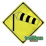 【大蔵製作所】本物と同素材、同デザインのミニチュア道路標識　標識板のみ (横風注意)