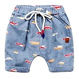 (ラボーグ)La Vogue 子供服 ボーイズ ショートパンツ デニム風 短パン ハーフパンツ 海パン ウエストゴム ベビー キッズ 男の子 カジュアル おしゃれ 青色 130