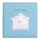 【お子様の誕生記念に刺繍アルバムを作成致します/ア-LB-605】フエルアルバム プレシャスベビー ブルー Lサイズ/ア-LB-605-B