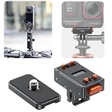 INSTA -360 Ace Pro/Ace Pro 2/Ace/ONE X4/ONE X3 X2/ONE RS/Gopro Hero 12/Osmo Action 5 Pro/Action 4 3 対応 クイックリリースマウントアルミニウム合金 磁気式マウント アダプター クイックリリース式アダプターマウント