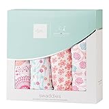 エイデンアンドアネイ おくるみ × tea collection コラボ ブランケット スワドル ギフト 出産祝い （カラー：global garden） TC2000 Aden+Anais [並行輸