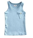 Plus Nao(プラスナオ) タンクトップ ノースリーブ トップス 子供服 ワンポイント 男の子 女の子 キッズ カジュアル 100 110 120 130 140 130 ライトブルー