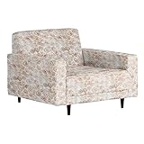 arne 1人掛けソファー 日本製 可愛い 一人掛け ソファ 大き目 おしゃれ Bacchus W 1.5P 花柄 ブラウン