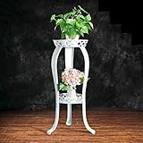 LRW ヨーロッパの花のアイアン一階のタイプの多層のリビングルーム屋内と屋外のバルコニー緑の花の植物の鍋の棚 ( Color : B )