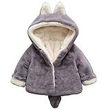 Yangelo コート アウター キッズ ベビー 裏起毛　フード付き 子供ドレス フード付き 防寒 ベビー服 暖かい アウターウェア ソフトコート ウサギ 耳 男女兼用 size 身長73-80ｃｍ対