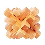 Naisidier 木製パズルゲーム Jiasaws ミステリアスキューブトイ Kongming Lock Brain Teasers IQ おもちゃギフト 子供用 大人用 15リンク