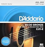 D'Addario ダダリオ アコースティックギター弦 80/20ブロンズ Light .012-.053 EJ11-E E弦(1弦)+1本付き 【国内正規品】