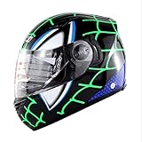 DGF ヘルメットシニアメンズと女性の乗馬アウトドアアンチフォグレンズオートバイデュアルレンズフルヘルメットライドオフロードアンチフォグウォームヘルメット (色 : D, サイズ さいず : XL)