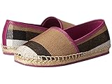 [バーバリー] Burberry Kids ガールズ Espadrille with Check (Toddler) フラットシューズ Magenta Pink 26 (US 8.5 Toddler)