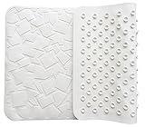 MopAway滑り止め抗菌バスマット、ラテックス& PVCフリーwith Suction Cups 16 x 28 16X28