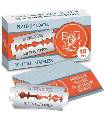 Amazon.co.jp: MERKUR メルクール 両刃用替刃 10P : ビューティー
