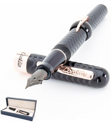 Amazon | Conklin Mark Twain クレセントフィラー 万年筆 - ブラック