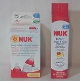 NUK Brand Ready to Feed Formula Nipples and Infant Tooth & Gum Cleanser (Bundle) by NUK [並行輸入品]
