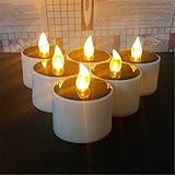 Romantic Solar Energy LED Light Candle Lamp Nightlight for Home Decor set of 6 (Yellow)【クリスマス】【ツリー】 