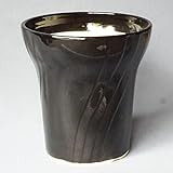 信楽焼 陶器製植木鉢 サンポット 黒 10号 ／アウトレット数量限定品