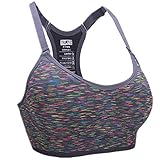 Mullsan® レディースシームレススポーツブラ ヨガ フィットネス ダンス ランニングナイト ブラ (M(34C,36B,36C), 灰) [並行輸入品]