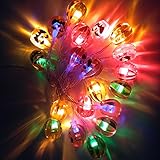 Bidason ハロウィン 電飾 クリスタル パンプキン 電球　LED　ストリングライト　イルミネーション 水晶　パンプキンランタン 飾り物　パーティー　ハロウィン イルミネーションLED ライト 全