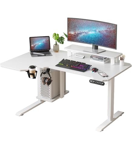 Radlove 電動昇降 ゲーミングデスク 120cm ホワイト Amazon | ゲーミングデスク 昇降デスク Radlove 電動昇降式パソコン