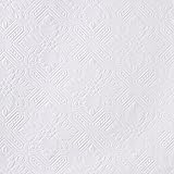 Brewster RD0648 Anaglypta Paintable Angled Floral Square Wallpaper, 21-Inch by 396-Inch, White [並行輸入