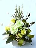 ほんのり香る100%プリザーブドフラワーアレンジ　[アロマピュア] ライムグリーンイエロー