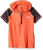 CB Sports Big Boys' Performance Short Sleeve Quarter Zip Hoody Pullover Coral 10/12 [並行輸入品]