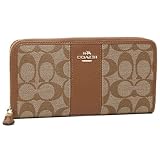 Coach財布 Signature PVC Leather Accordion Wallet Khaki [並行輸入品]