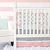 Caden Lane Mint and Coral Arrow 2 Piece Crib Bedding Set by Caden Lane
