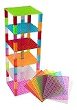 プレミアムクリア色ブルー、クリア、グリーン、マゼンタ、オレンジ、赤スタッカブルベースプレート – 12パック6 " x 6 "ベースプレートバンドルwith 100向上した新しい2 x 2 Stack