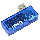 SODIAL(R) USB充電器ドクター　モバイルバッテリーテスター　パワーディテクタ電圧電流計（青）