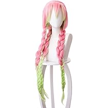 Amazon.co.jp: 耐熱 コスプレ ウィッグ 鬼滅の刃 甘露寺蜜璃