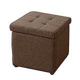 山善(YAMAZEN) 収納スツール兼オットマン(幅37) カーキ(箱表記ダークブラウン) FBS-S(DBR)F