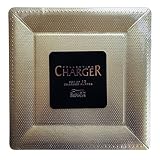 10のセット正方形ゴールド充電器プレート13 " x 13 "