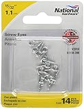 National Hardware V2010 Number 217-1/2 and 15/32-Inch Zinc Plated Screw Eye [並行輸入品]