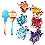Musical Toys Rhythm Band Wrist Bells Value Pack, Assorted colors (Set of 12 + 2 Maracas) [並行輸入品]