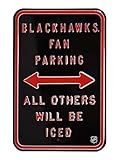 Blackhawksスチールファン駐車場サイン
