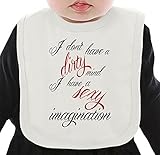 Dirty Mind Sexy Imagination Slogan ネクタイを有する有機ビブ Medium