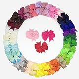 dxmart Hair Bowsクリップグログランリボンかざぐるまベビーガールズティーン幼児新生児キッズ子供