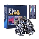 Tingkam 5050 SMD 32.8 Ft 10 M RGB柔軟なLEDストリップライトキットinブラックPCB + 44キーリモートコントローラの+米国電源供給ホーム照明