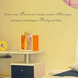 Pop Decors WL-0026-Vb Inspirational Quote Wall Decal, I'll Love You Forever by Pop Decors