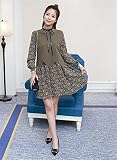 マタニティウェア 服 ワンピース プリント 仮2点セット ゆったり カジュアル ワンピース 妊婦服 産前 産後 レディース マタニティワンピース L グリーン