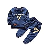 Tovadoo 子供服 ベビー服 女の子 男の子 トップス+ズボン パーカー 秋冬 長袖 数字柄 スポーツ風 ファッション 保育園 部屋着 プレゼント