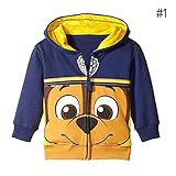 Nice Days（ナイス　ディズ）　 子供服 春秋 パーカー フード付き キッズ 男の子 女の子 フーディ おしゃれ カジュアル ファッション 可愛い ワンちゃん (90, 青)
